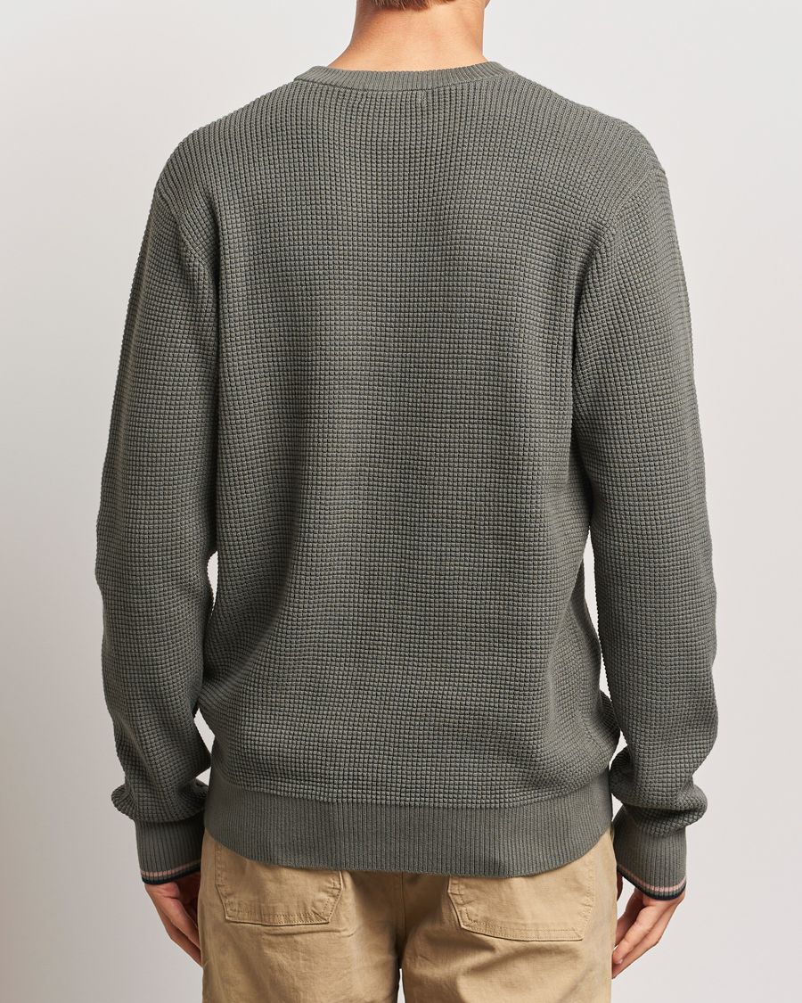 Herre | Gensere | Fred Perry | Waffle Stitch Jumper Field Green