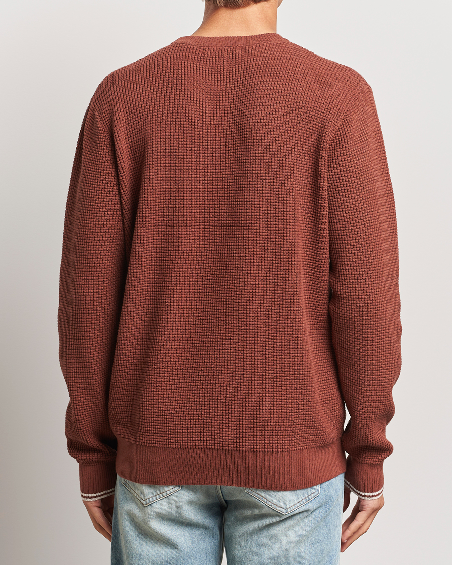 Herre | Gensere | Fred Perry | Waffle Stitch Jumper Whiskey Brown