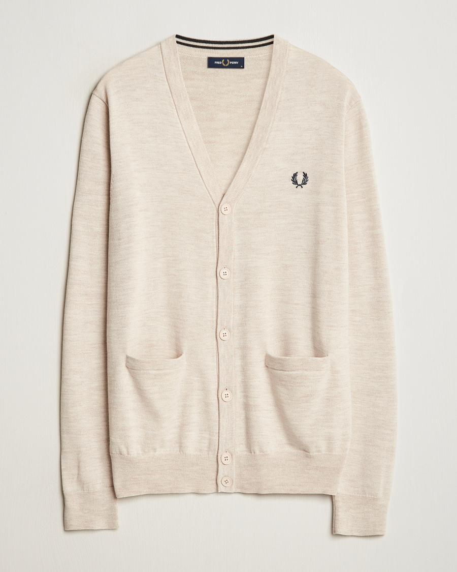 Herre | Gensere | Fred Perry | Knitted Cardigan Porriged Marl