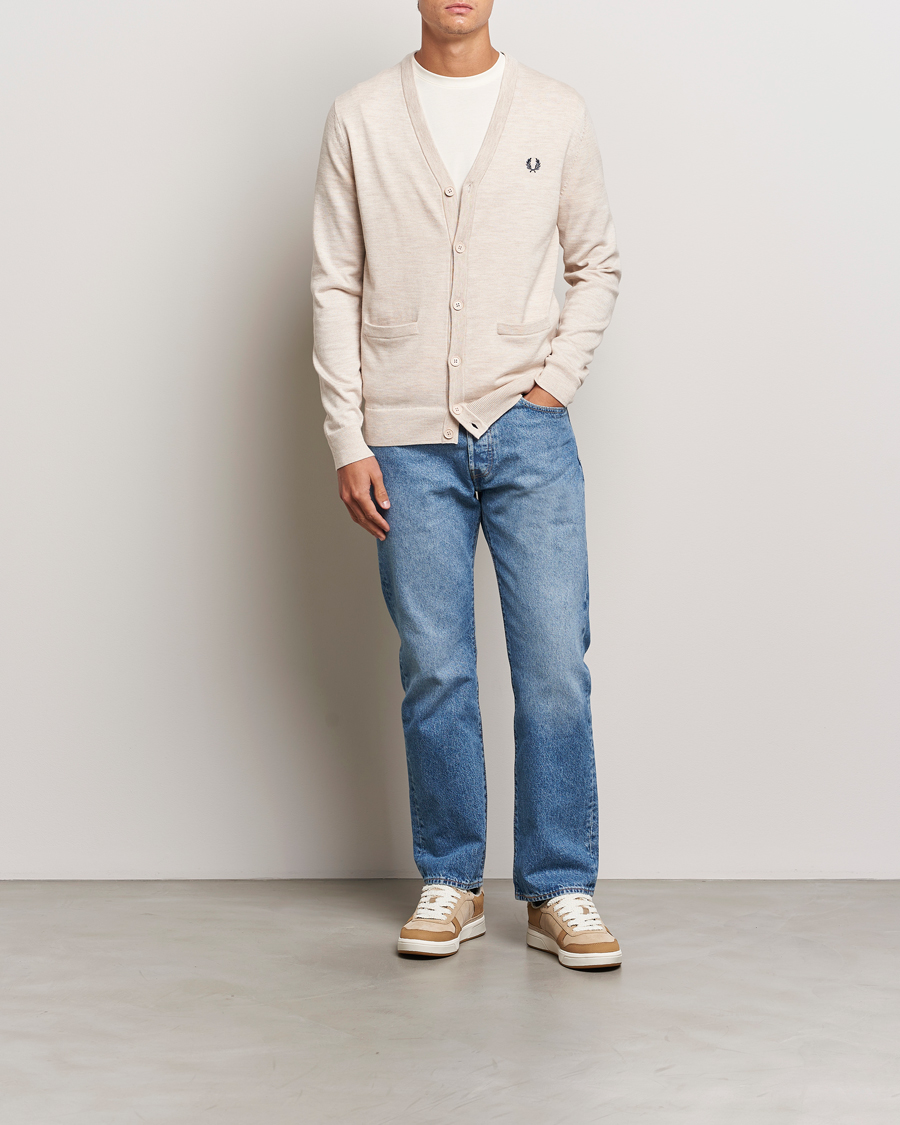 Herre | Gensere | Fred Perry | Knitted Cardigan Porriged Marl
