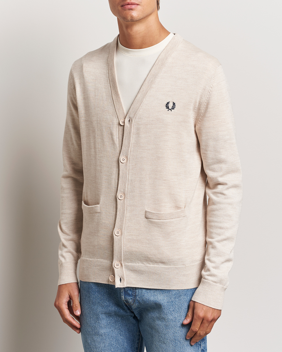Herre | Gensere | Fred Perry | Knitted Cardigan Porriged Marl