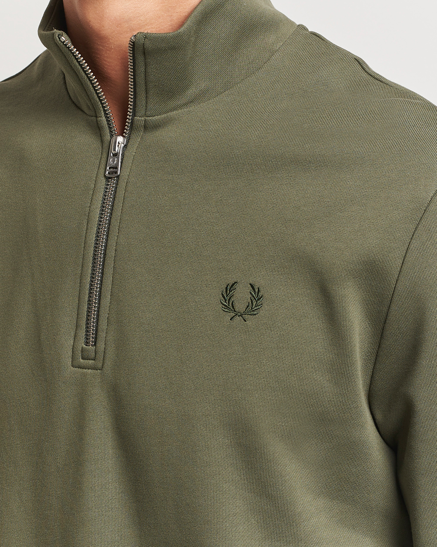 Herre | Gensere | Fred Perry | Half Zip Sweatshirt Laurel Green