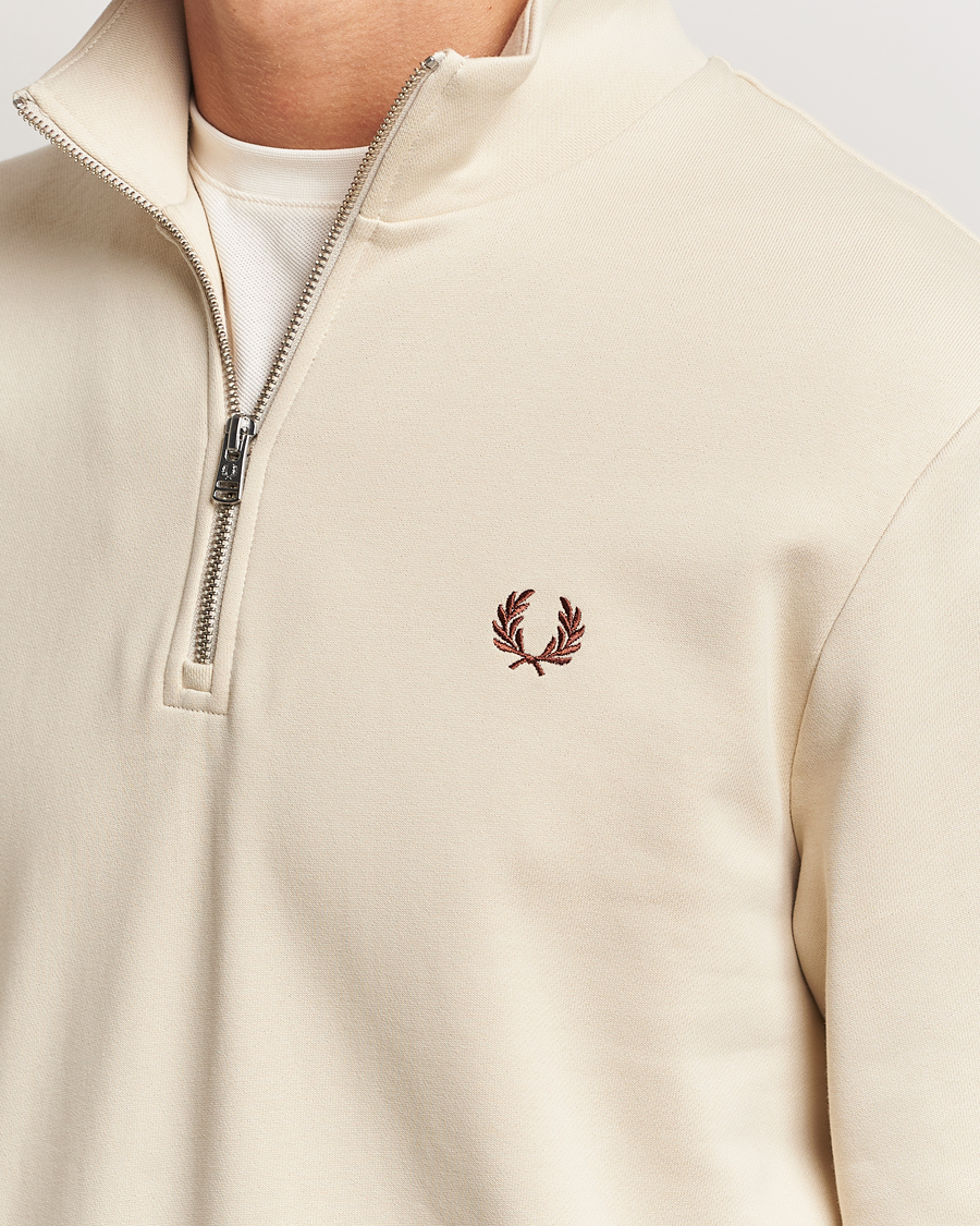Herre | Gensere | Fred Perry | Half Zip Sweatshirt Oatmeal
