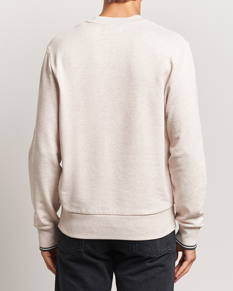 Herre | Gensere | Fred Perry | Crew Neck Sweatshirt Oatmeal Melange