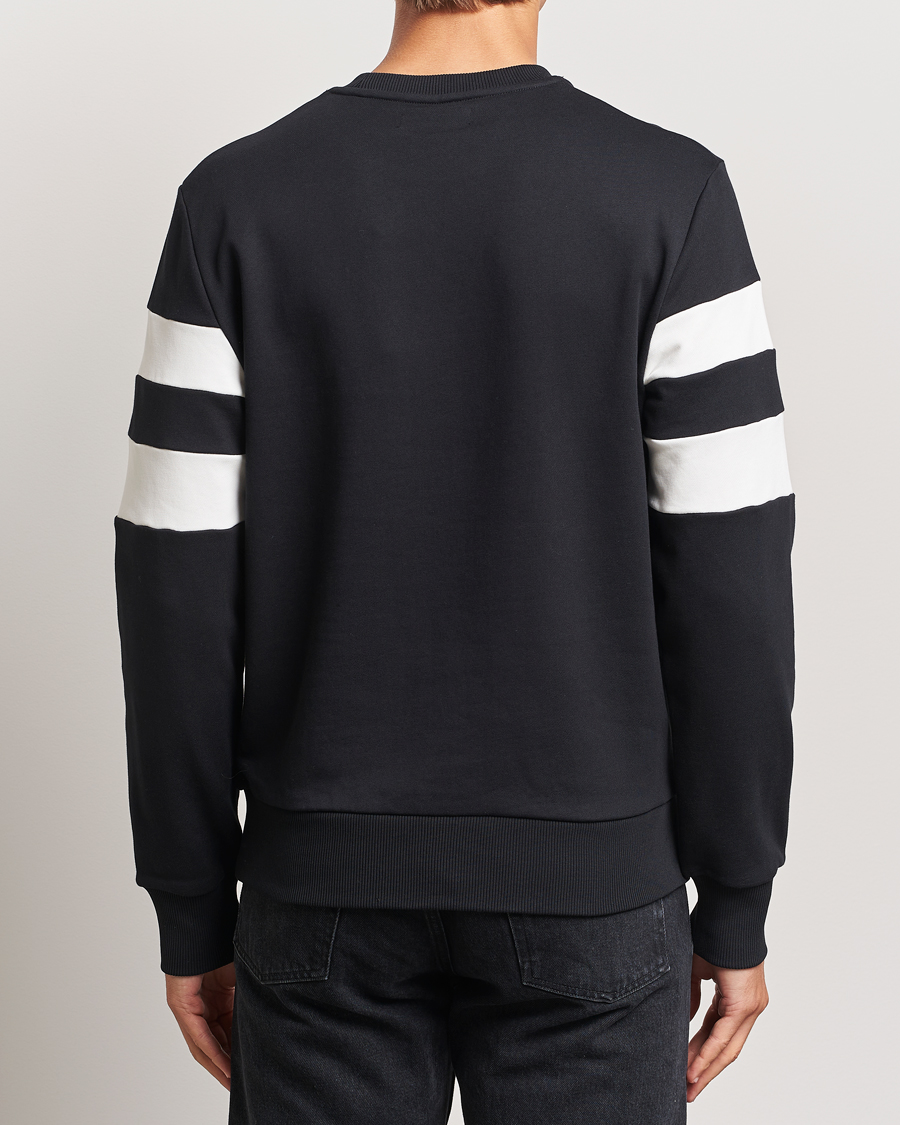 Herre | Gensere | Fred Perry | Tipped Sleeve Crew Neck Sweatshirt Black