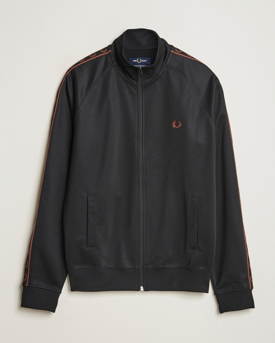 Herre | Gensere | Fred Perry | Taped Track Jacket Black