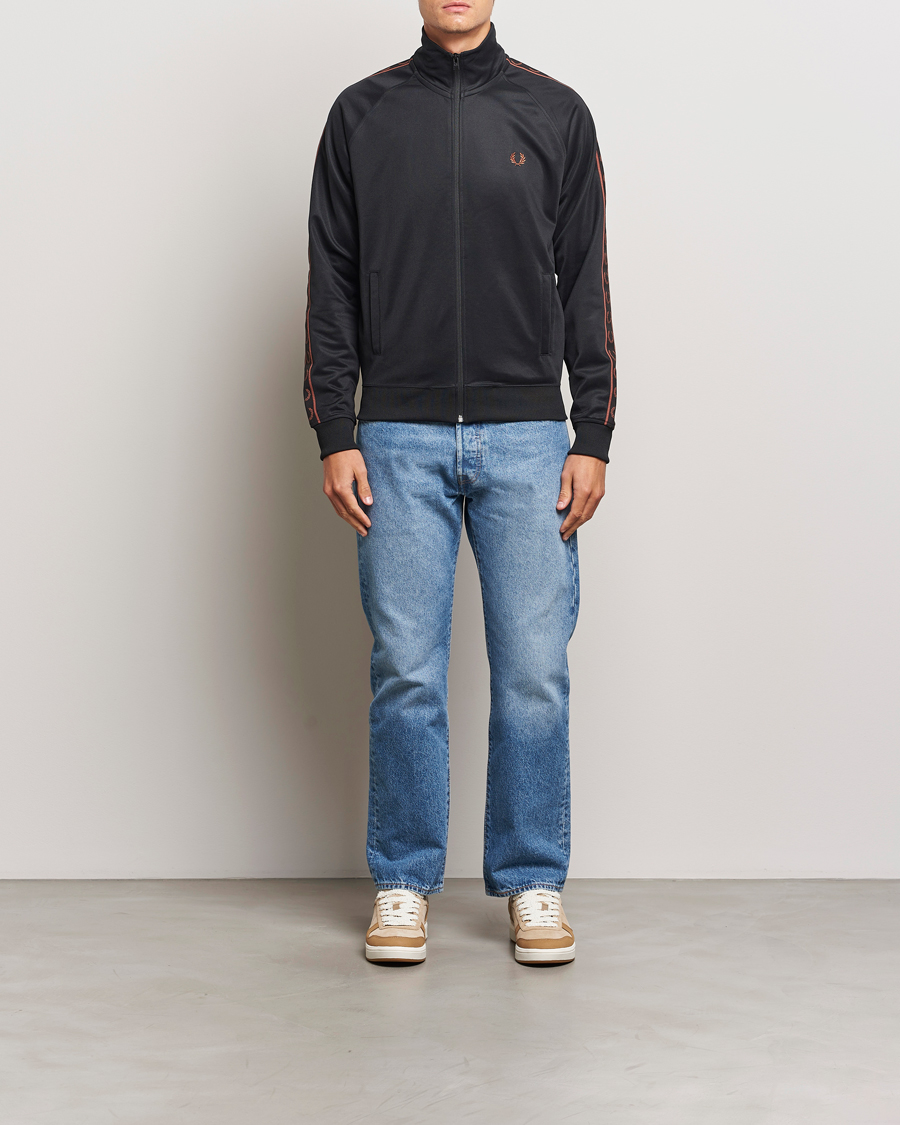 Herre | Gensere | Fred Perry | Taped Track Jacket Black