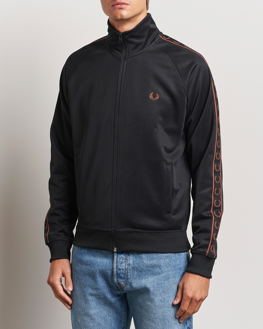 Herre | Gensere | Fred Perry | Taped Track Jacket Black