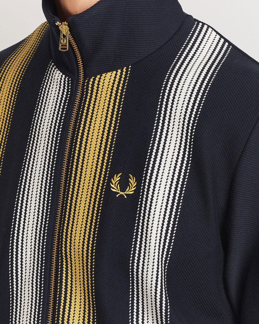 Herre | Gensere | Fred Perry | Ombre Striped Track Jacket Navy