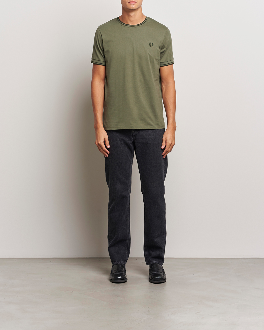 Herre | T-Shirts | Fred Perry | Twin Tipped T-Shirt Laurel Green