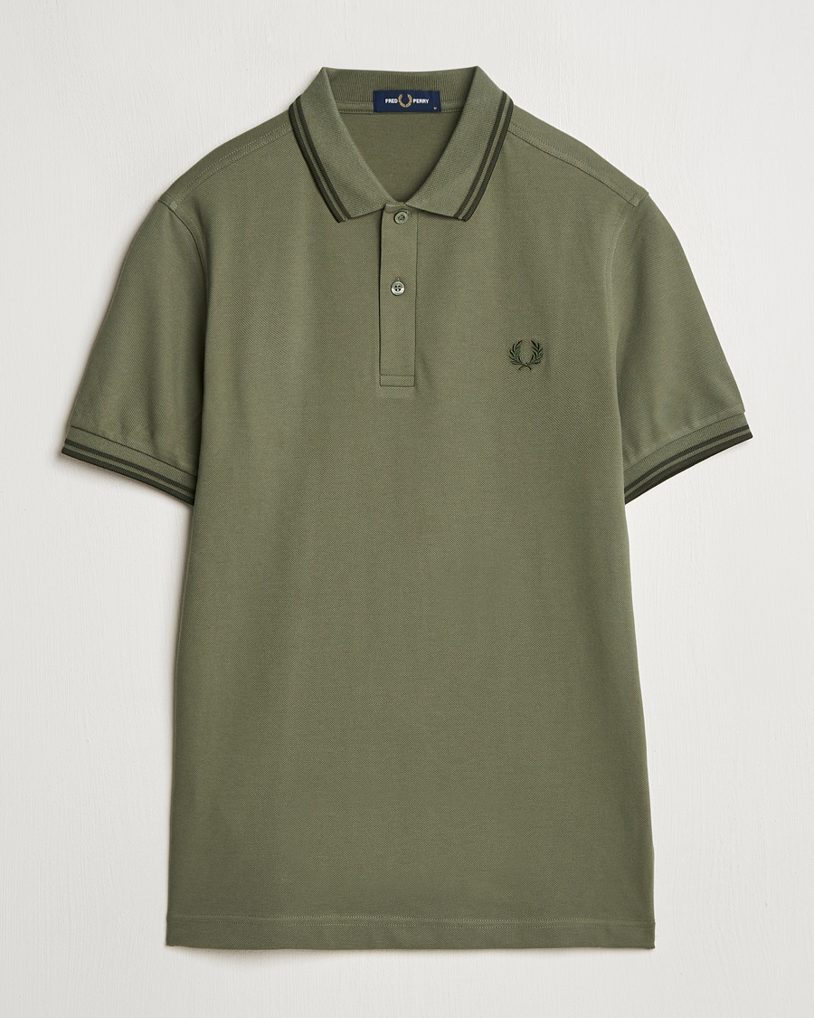 Herre | Pikéer | Fred Perry | Twin Tipped Shirt Laurel Green