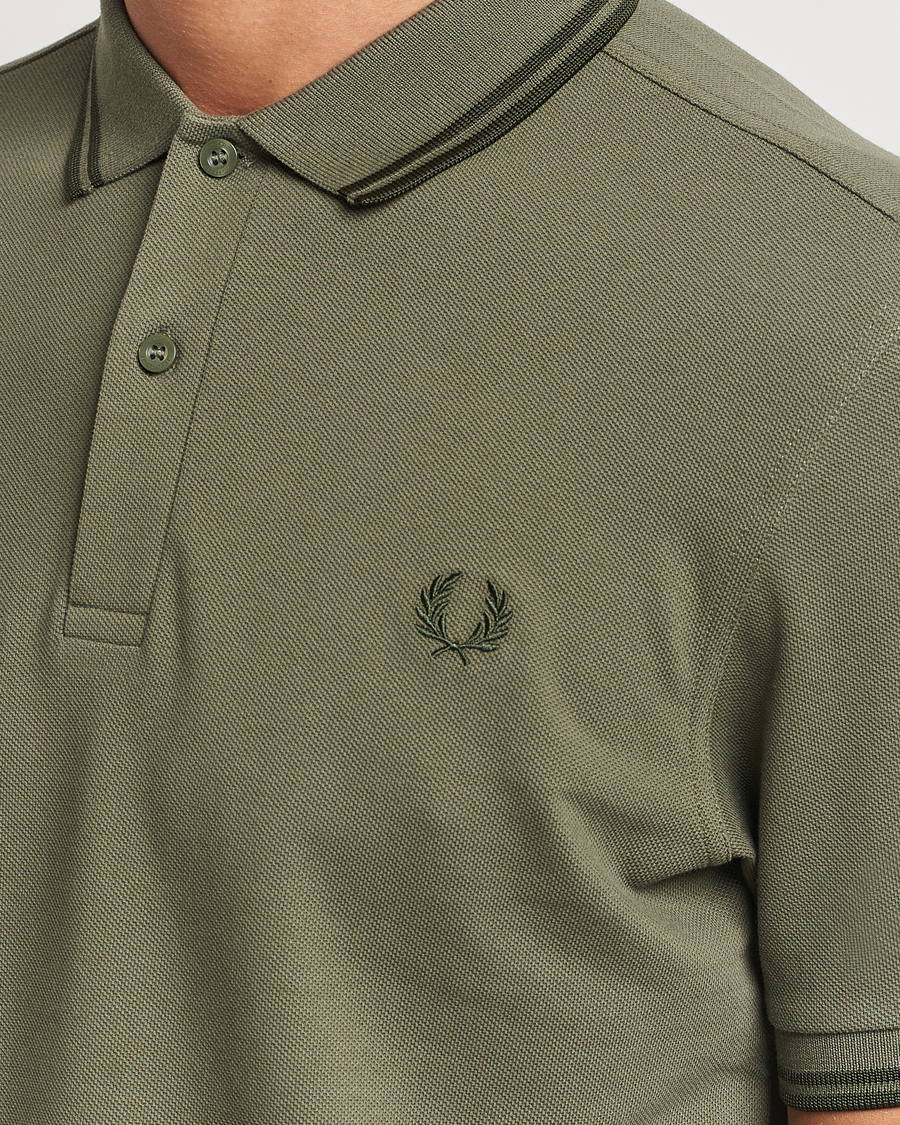 Herre | Pikéer | Fred Perry | Twin Tipped Shirt Laurel Green