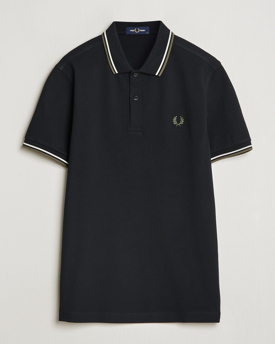 Herre | Pikéer | Fred Perry | Twin Tipped Shirt Black