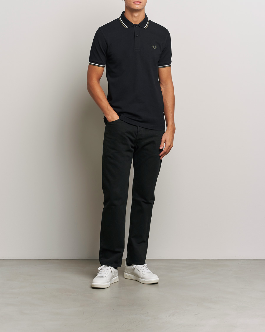 Herre | Pikéer | Fred Perry | Twin Tipped Shirt Black