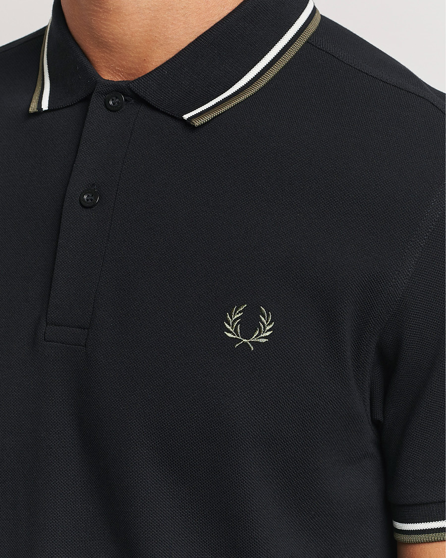 Herre | Pikéer | Fred Perry | Twin Tipped Shirt Black