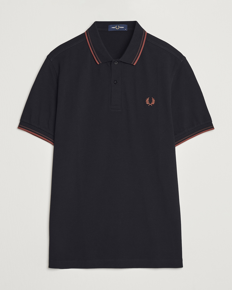 Herre | Pikéer | Fred Perry | Twin Tipped Shirt Black