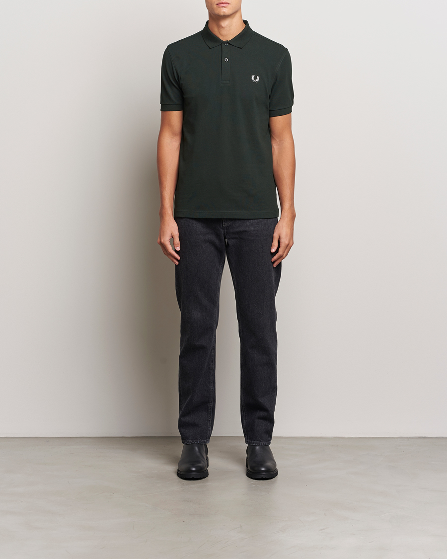 Herre | Pikéer | Fred Perry | Plain Polo Shirt Night Green