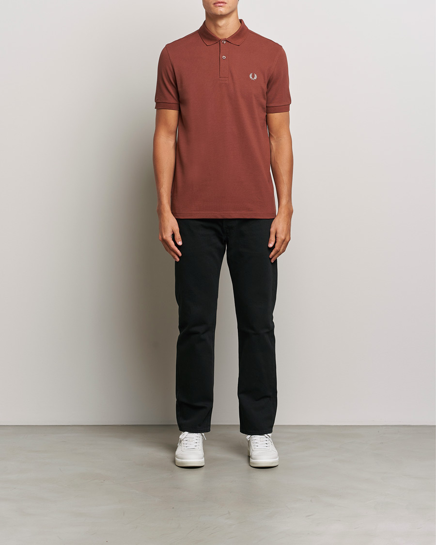 Herre | Pikéer | Fred Perry | Plain Polo Shirt Whiskey Brown