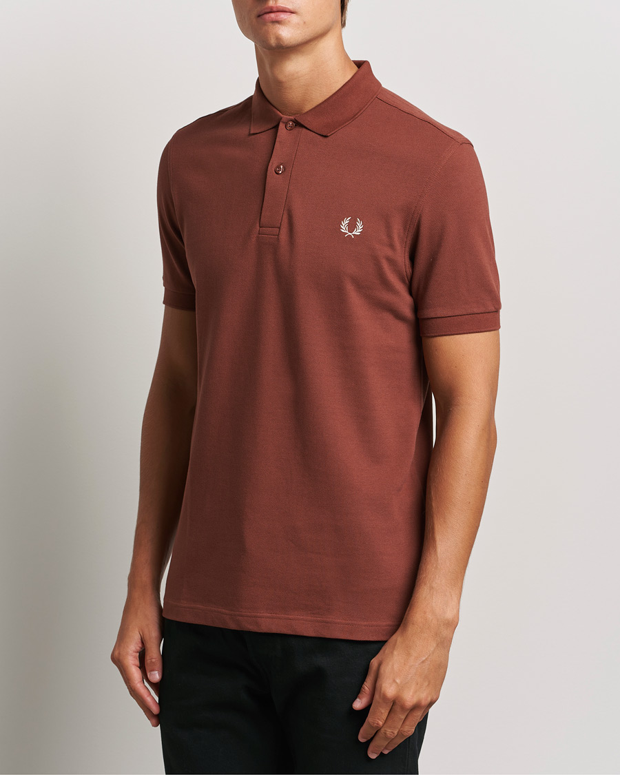 Herre | Pikéer | Fred Perry | Plain Polo Shirt Whiskey Brown
