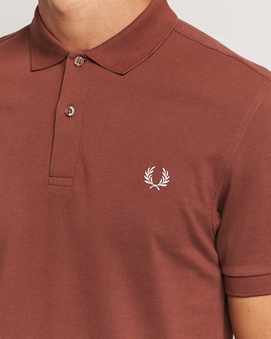 Herre | Pikéer | Fred Perry | Plain Polo Shirt Whiskey Brown