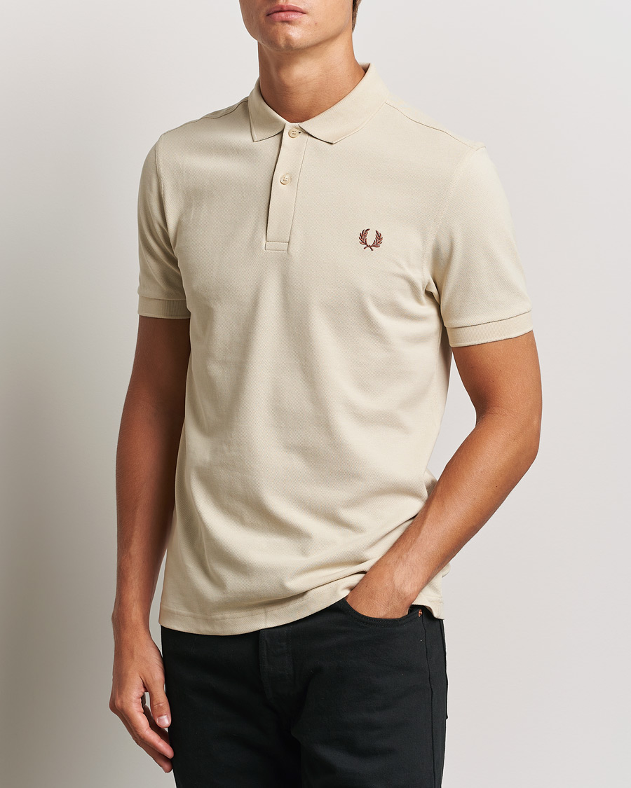 Herre | Pikéer | Fred Perry | Plain Polo Shirt Oatmeal