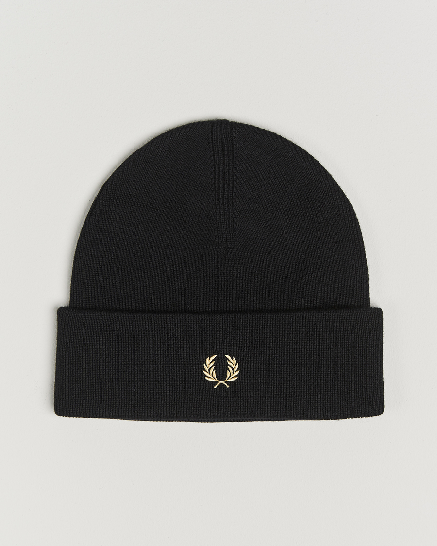 Herre | Fred Perry Merino Wool Beanie Black | Fred Perry | Merino Wool Beanie Black