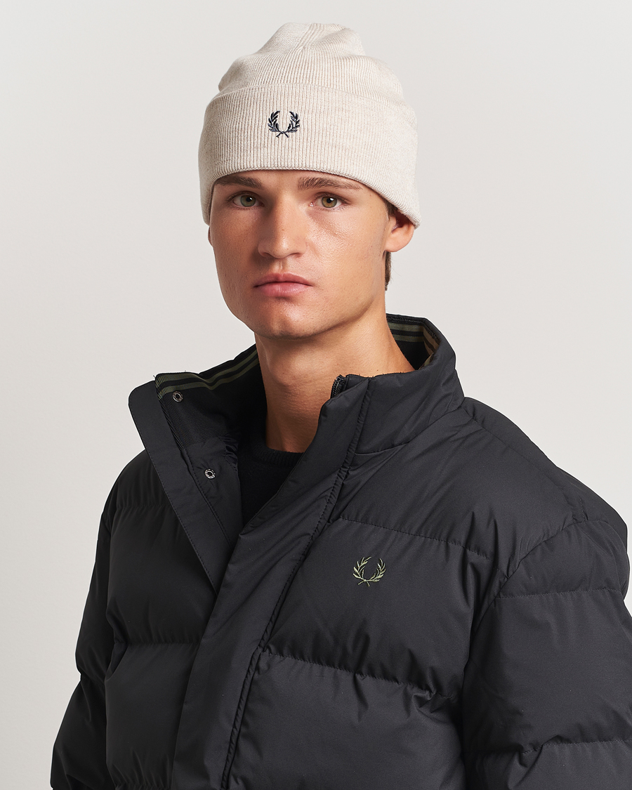 Herre | Fred Perry Merino Wool Beanie Porriged Marl | Fred Perry | Merino Wool Beanie Porriged Marl