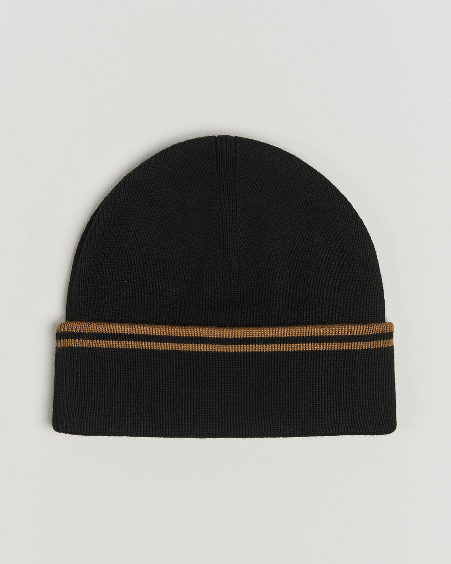 Herre | Fred Perry Twin Tipped Merino Beanie Black | Fred Perry | Twin Tipped Merino Beanie Black