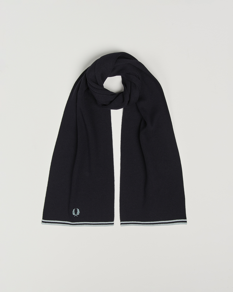Herre | Fred Perry Twin Tipped Merino Wool Scarf Navy | Fred Perry | Twin Tipped Merino Wool Scarf Navy