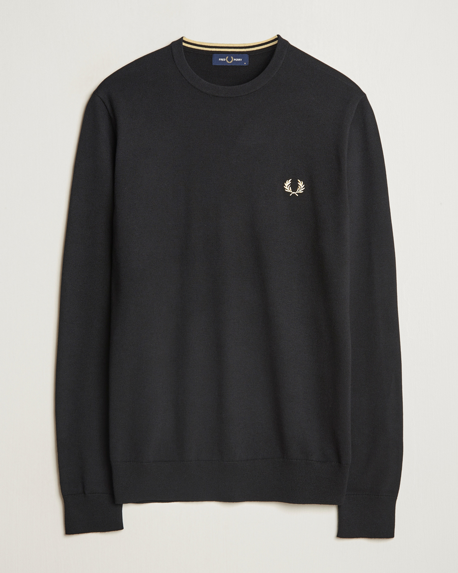 Herre | Gensere | Fred Perry | Classic Crew Neck Jumper Black