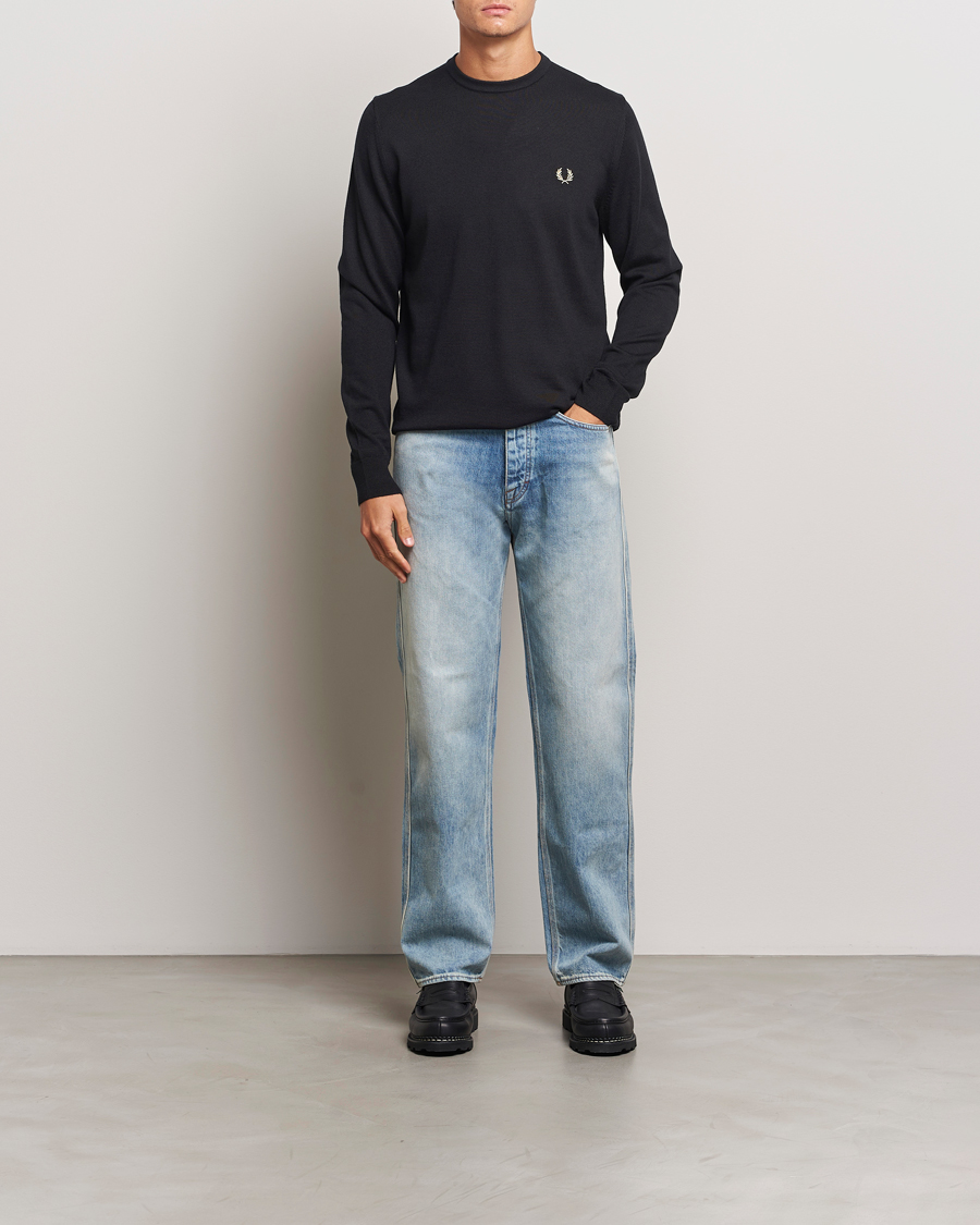 Herre | Gensere | Fred Perry | Classic Crew Neck Jumper Black