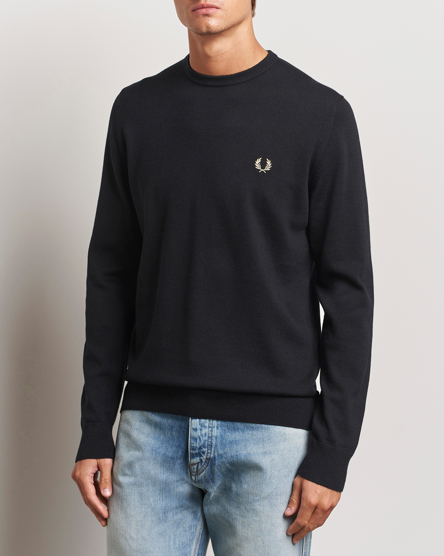 Herre | Gensere | Fred Perry | Classic Crew Neck Jumper Black