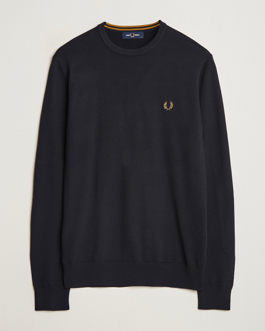Herre | Gensere | Fred Perry | Classic Crew Neck Jumper Navy