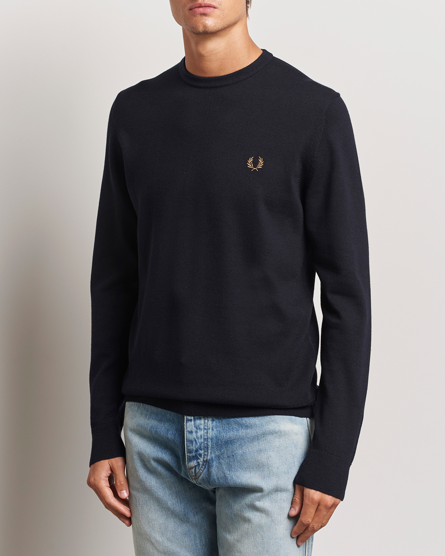 Herre | Gensere | Fred Perry | Classic Crew Neck Jumper Navy