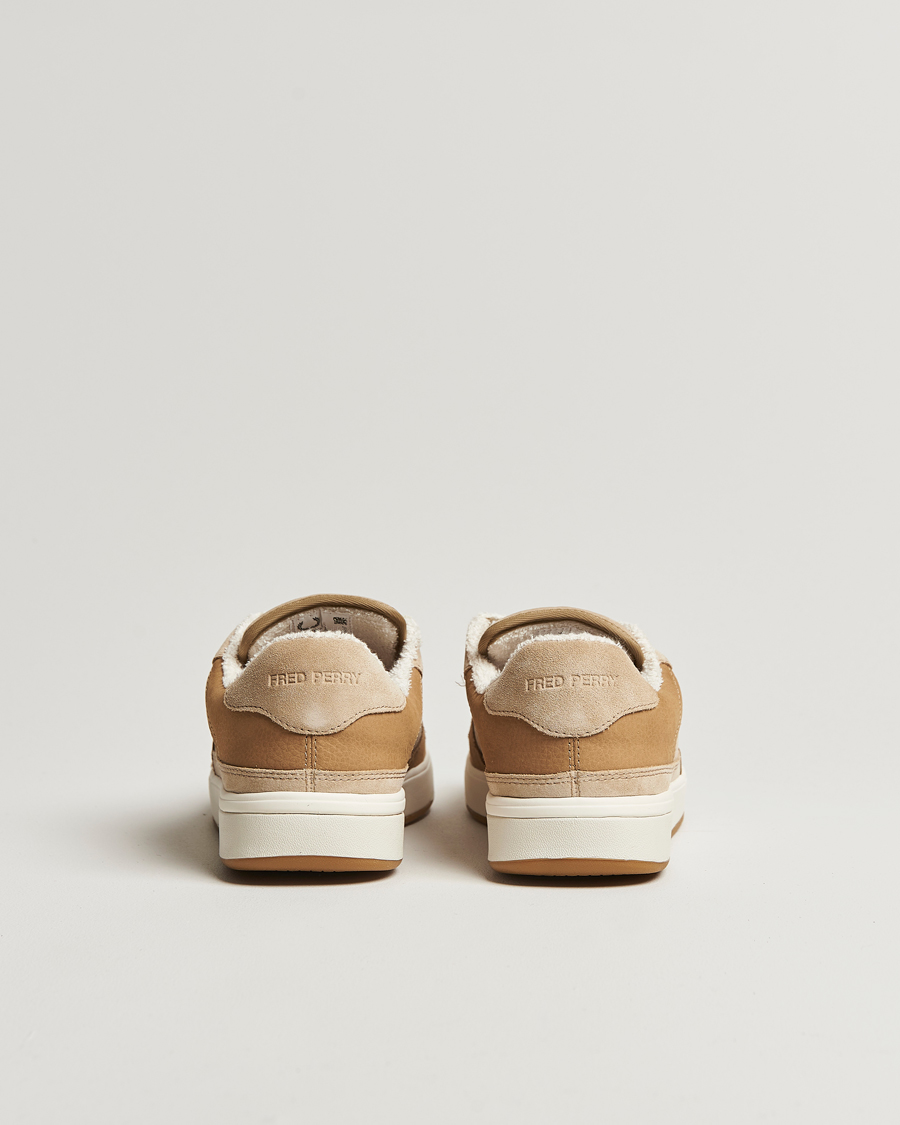 Herre | Fred Perry B300 Textured Nubuck/Suede Sneaker Warmstone/Ecru | Fred Perry | B300 Textured Nubuck/Suede Sneaker Warmstone/Ecru