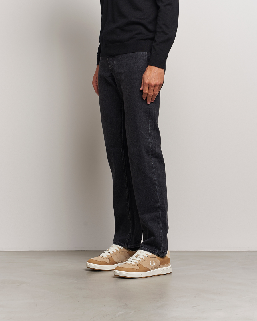 Herre | Fred Perry B300 Textured Nubuck/Suede Sneaker Warmstone/Ecru | Fred Perry | B300 Textured Nubuck/Suede Sneaker Warmstone/Ecru