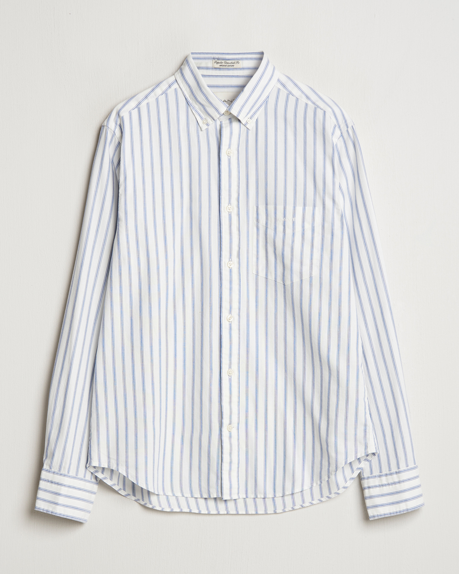 Herre | Skjorter | GANT | Archive Oxford Stripe Shirt Egg Shell