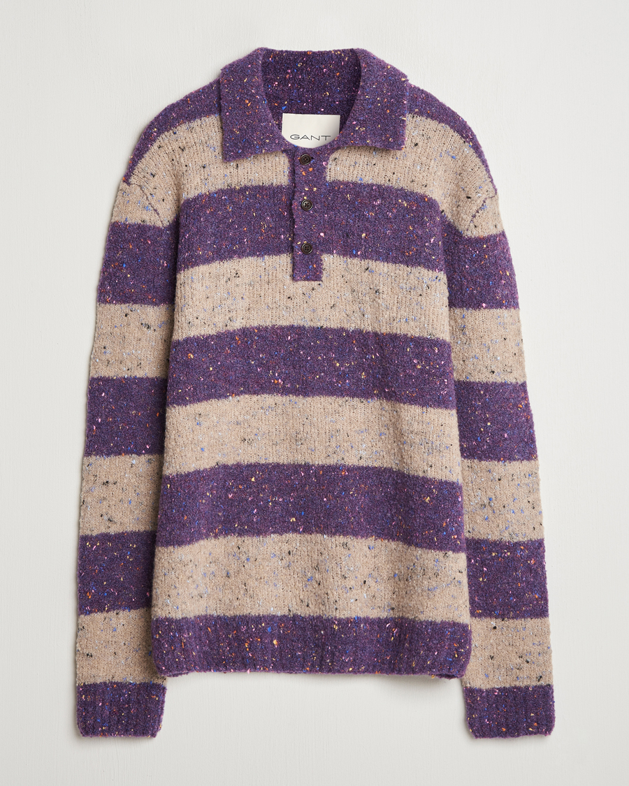 Herre | Gensere | GANT | Barstriped Rugger Deep Plum