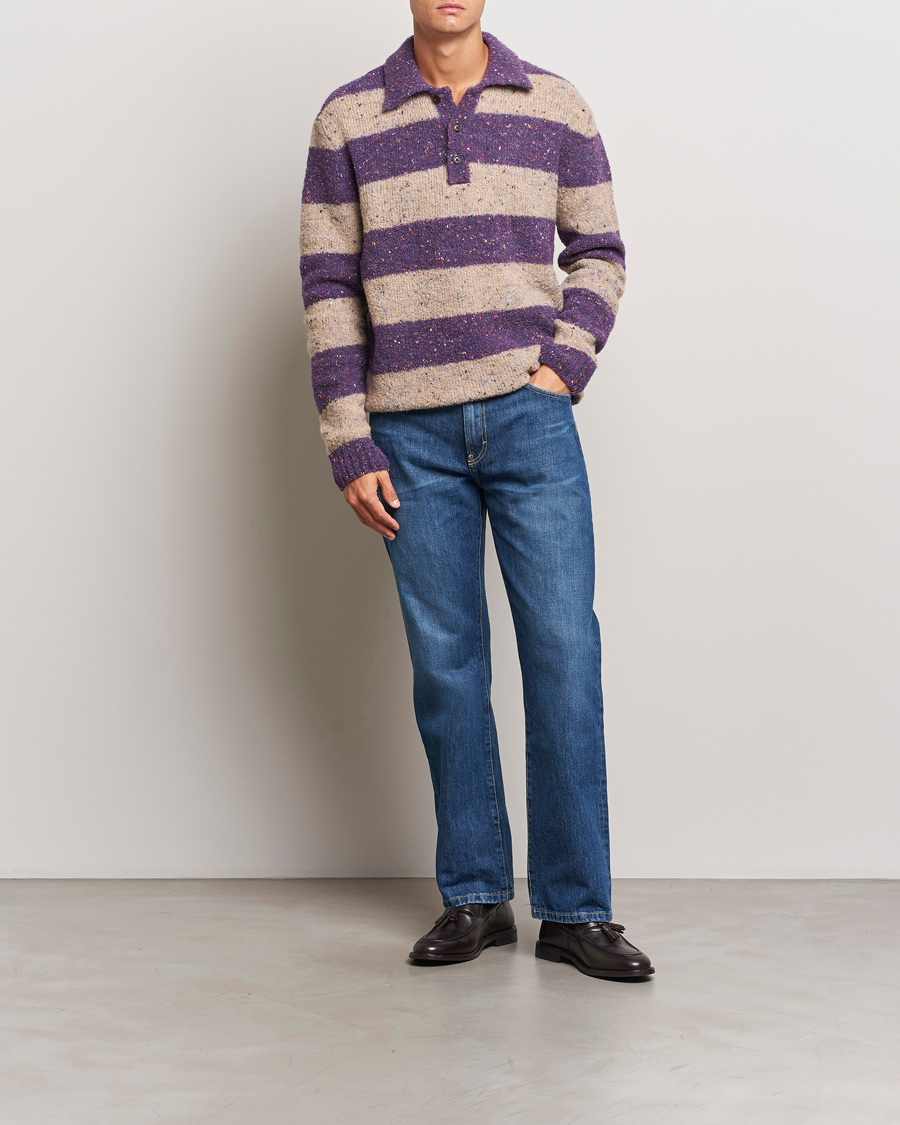 Herre | Gensere | GANT | Barstriped Rugger Deep Plum