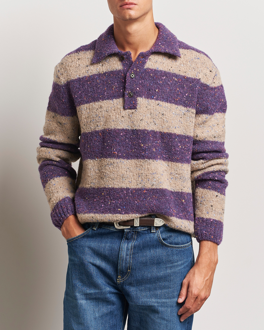 Herre | Gensere | GANT | Barstriped Rugger Deep Plum