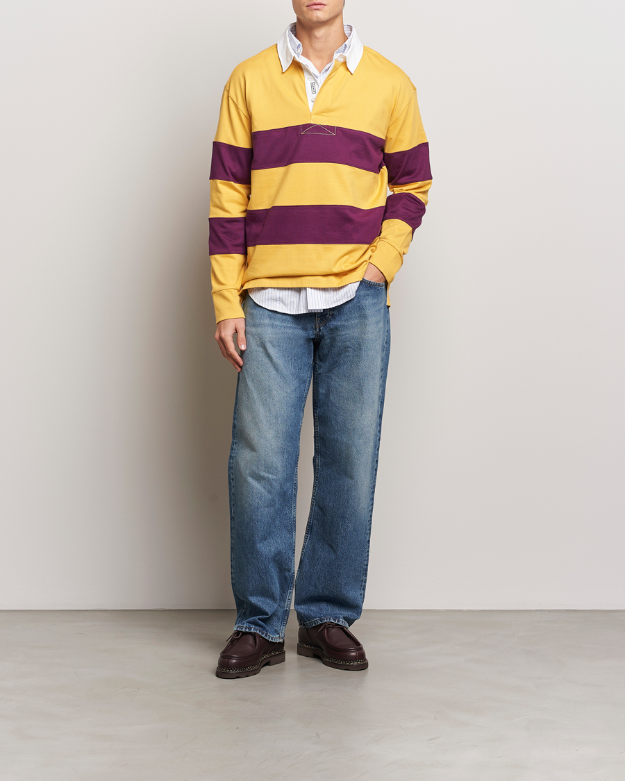 Herre | Gensere | GANT | Block Stripe Heavy Rugger Faded Sunset