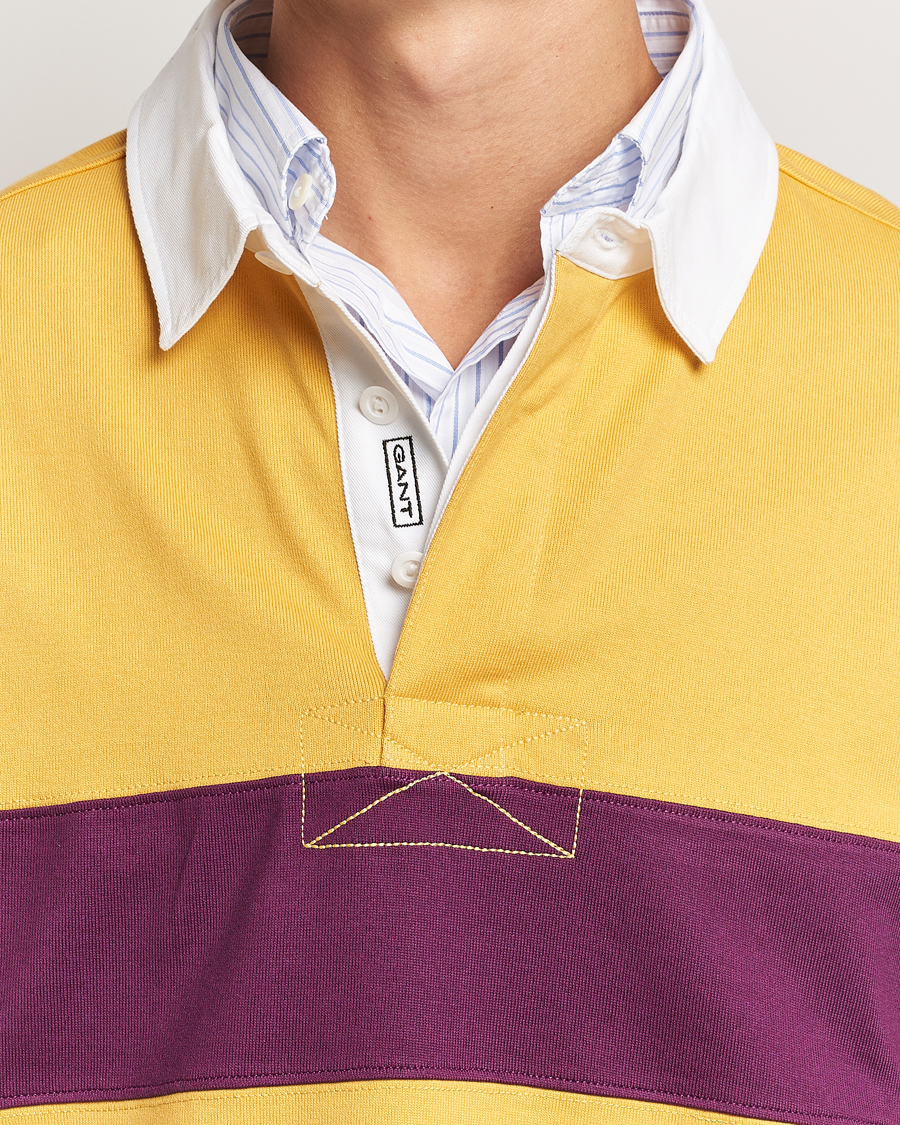 Herre | Gensere | GANT | Block Stripe Heavy Rugger Faded Sunset