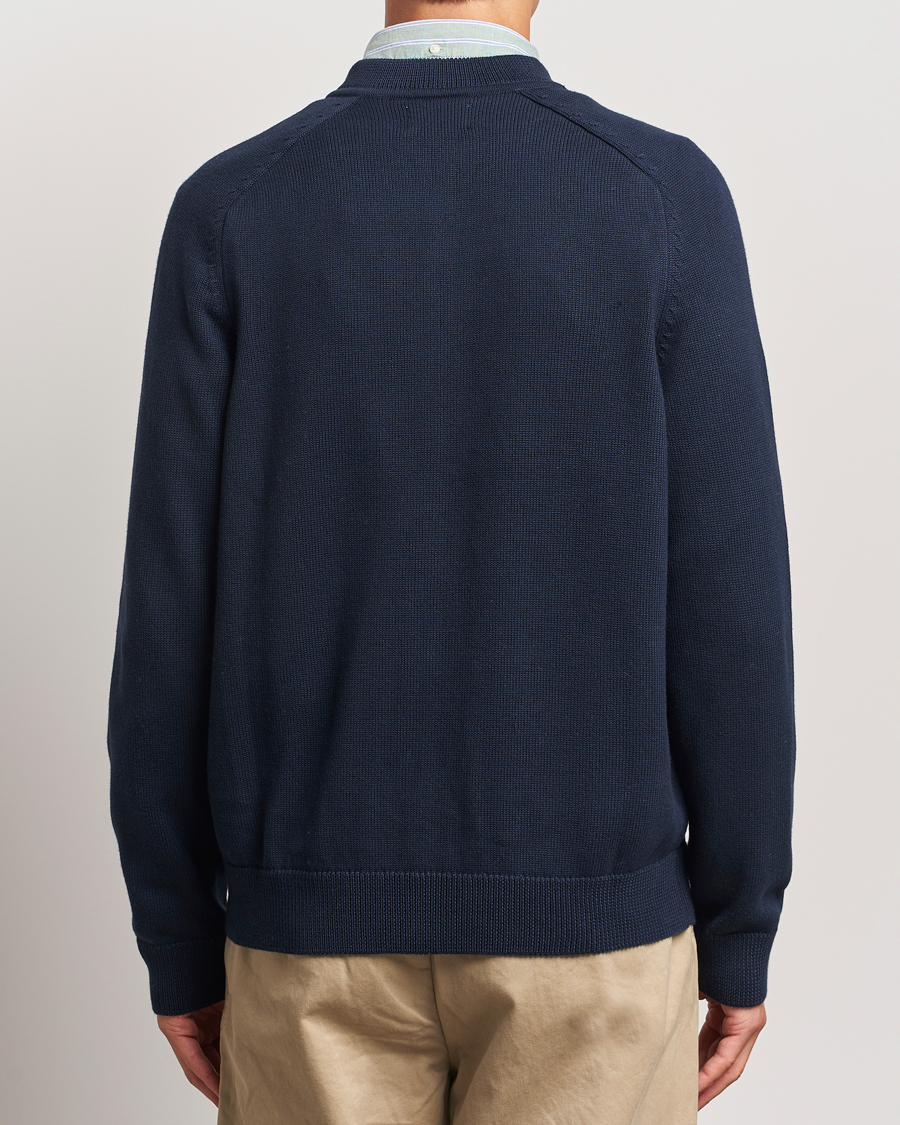 Herre | Gensere | GANT | Casual Cotton Bomber Cardigan Evening Blue