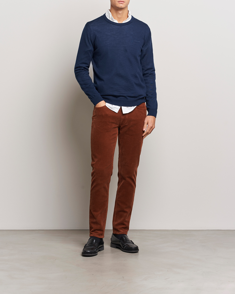 Herre | Bukser | Gant | Cord 5-Pocket Jeans Chocolate Brown