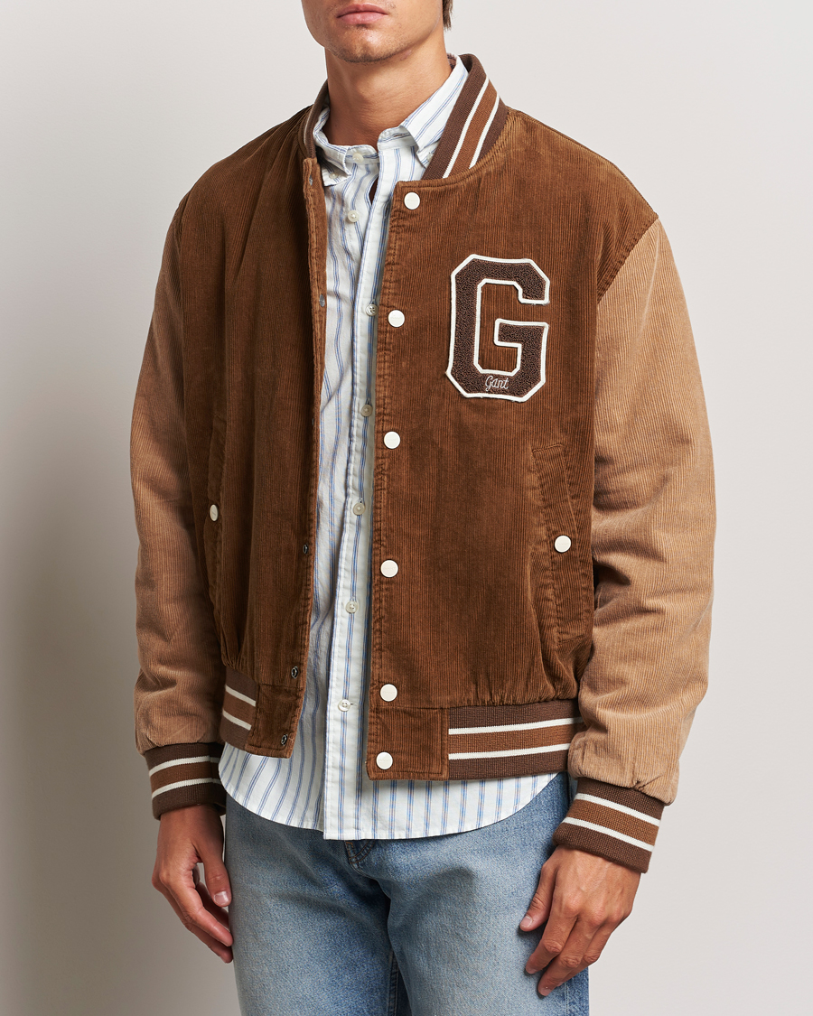 Herre | Jakker | GANT | Cord Varsity Jacket Cacao Brown
