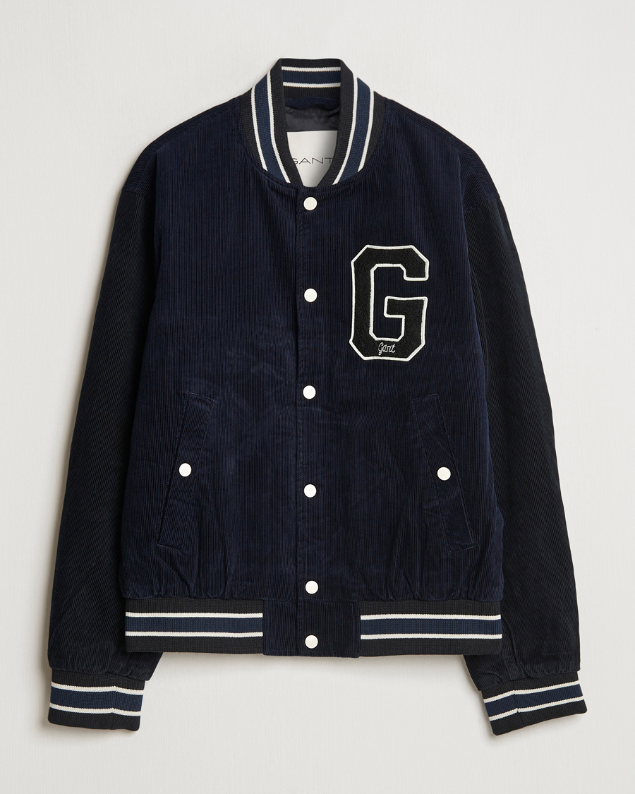 Herre | Jakker | GANT | Cord Varsity Jacket Evening Blue
