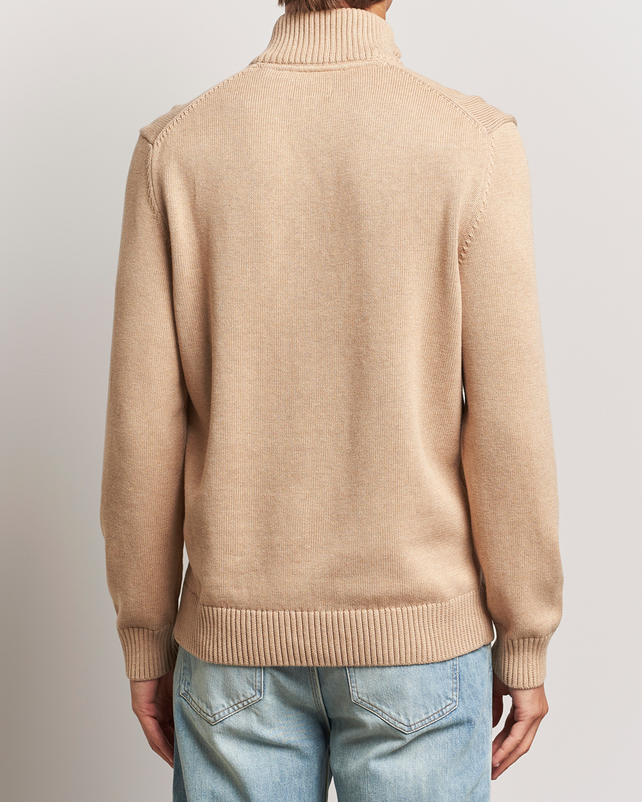 Herre | Gensere | GANT | Cotton Half Zip Khaki Melange
