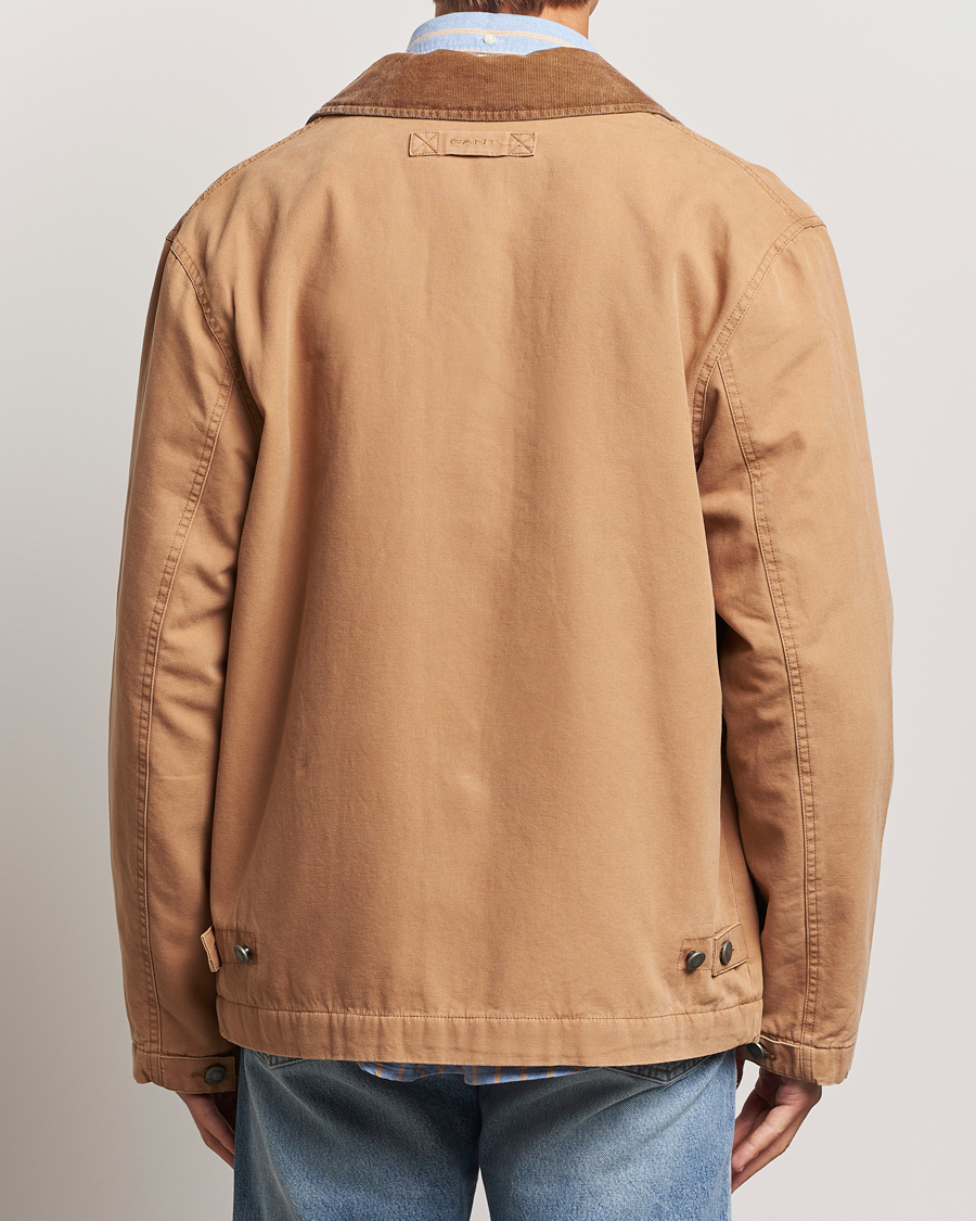 Herre | Jakker | GANT | Cotton Work Jacket Roasted Walnut