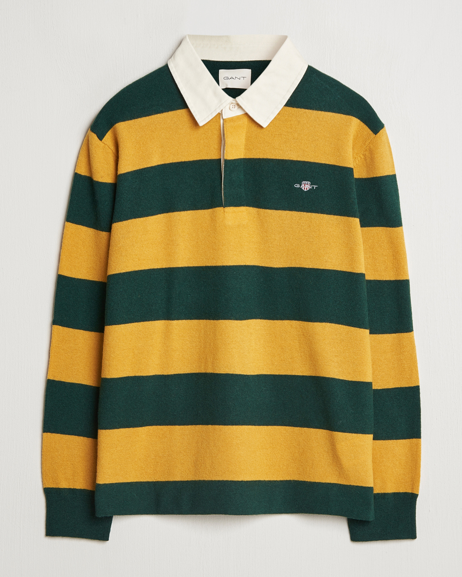 Herre | Gensere | GANT | Extra Fine Lambswool Striped Rugger Tartan Green