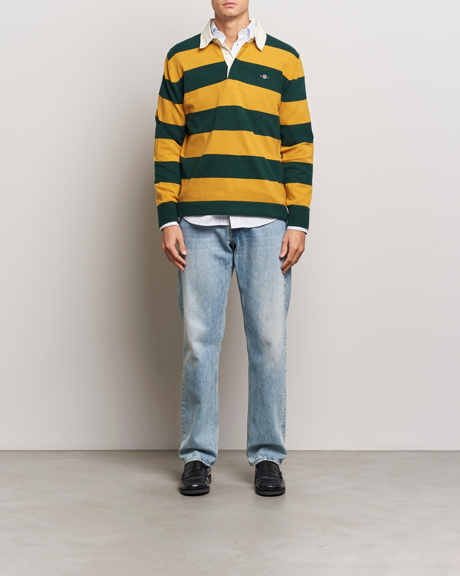 Herre | Gensere | GANT | Extra Fine Lambswool Striped Rugger Tartan Green